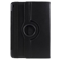 Litchi Skin Leather Case with Rotating Stand for Huawei MediaPad M5 10 / M5 10 (Pro) - Black