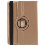 Litchi Skin 360-Degree Rotating Stand Leather Case for Huawei MediaPad M5 10 / M5 10 (Pro) - Gold