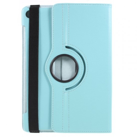 Litchi Skin 360-Degree Rotating Stand Leather Cover Case for Huawei MediaPad M5 10 / M5 10 (Pro) - Baby Blue Huawei Tablets Case