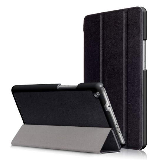 For Huawei Mediapad M3 Lite 8.0 inch Tri-fold Stand Leather Case - Black Huawei Tablets Case
