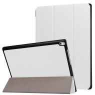 Tri-fold Stand Leather Protector Case for Lenovo Tab 4 10 Plus 10.1-inch - White