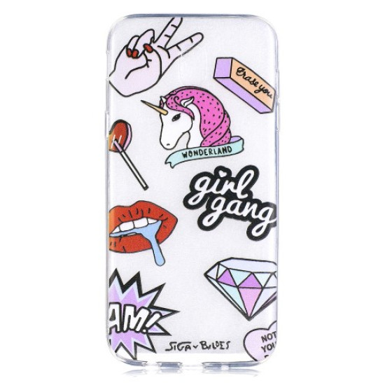 Patterned TPU Soft Case for Samsung Galaxy J5 Pro (2017) / J5 (2017) EU Version - Cartoon Pattern Samsung Cases Mobile