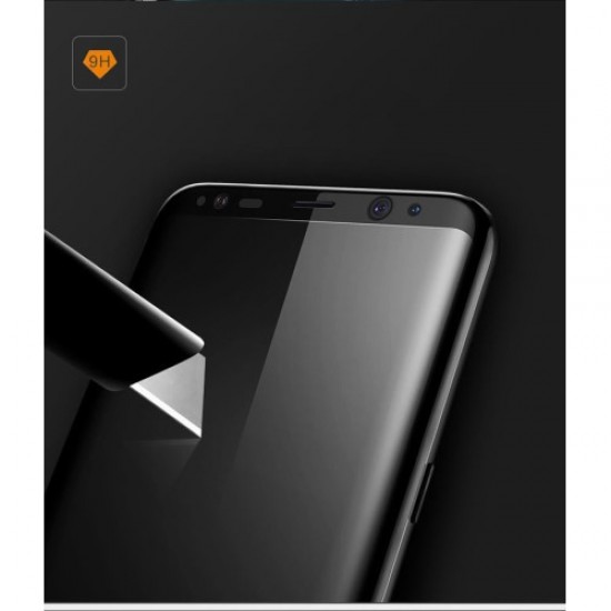 MOCOLO Silk Print Complete Covered Tempered Glass Screen Protector for Samsung Galaxy S8 Plus G955 - Black Samsung Screen Protectors