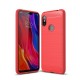 Carbon Fiber Texture Brushed TPU Back Protector Shell for Xiaomi Redmi Note 6 - Red XIAOMI Cases Mobile