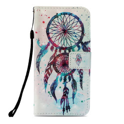 Pattern Printing PU Leather Wallet Phone Case for Xiaomi Pocophone F1 / Poco F1 (India) - Red Dream Catcher