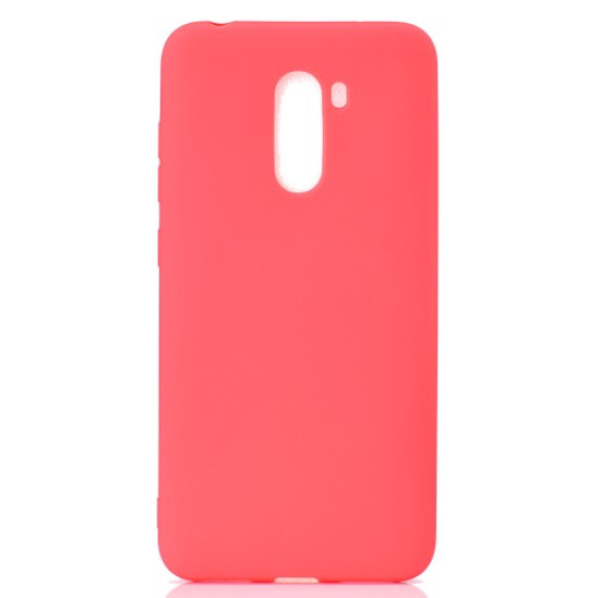 Soft Frosted TPU Cover Case for Xiaomi Pocophone F1 / Poco F1 in India - Red XIAOMI Cases Mobile