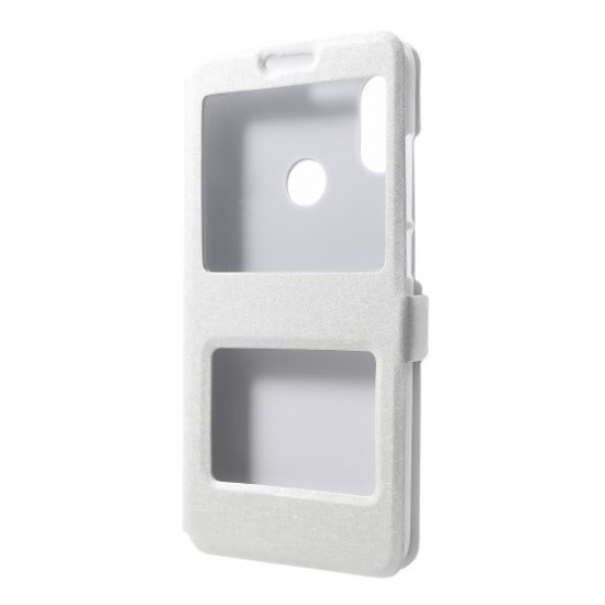 Δερμάτινη Θήκη Βιβλίο Smart Cover (Όψη Μεταξιού) για Xiaomi Mi A2 Lite / Redmi 6 Pro - Λευκό XIAOMI Θήκες Κινητών