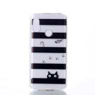 Θήκη Σιλικόνης TPU για Xiaomi Mi A2 Lite / Redmi 6 Pro - Γατούλα και Ρίγες