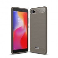 Θήκη Σιλικόνης TPU Carbon Fiber Brushed για Xiaomi Redmi 6A - Γκρι