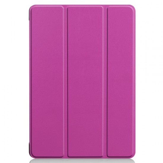 Tri-fold Leather Case Accessory with Stand for Huawei MediaPad T5 10 - Purple Huawei Tablets Case