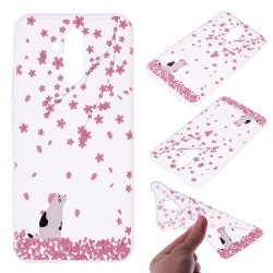 Θήκη Σιλικόνης TPU για Huawei Mate 20 Lite - Ροζ Άνθη Θήκη Σιλικόνης TPU για Huawei Mate 20 Lite - Ροζ Άνθη