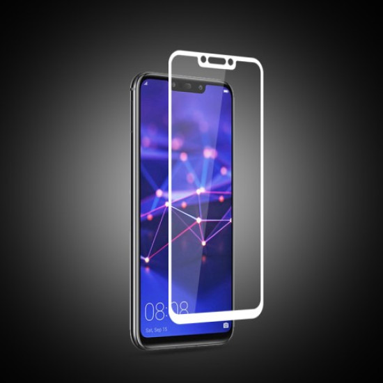 MOCOLO Σκληρυμένο Γυαλί (Tempered Glass) Προστασίας Οθόνης Πλήρης Κάλυψης για Huawei Mate 20 Lite / Maimang 7 - Λευκό Huawei Προστατευτικά οθόνης