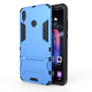 Υβριδική Θήκη Σιλικόνης TPU σε Συνδυαμό με Πλαστικό και με Βάση Στήριξης για Huawei Honor 8X - Μπλε