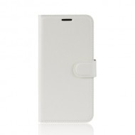 For Sony Xperia XZ3 Litchi Texture Wallet Stand Leather Cover Shell - White