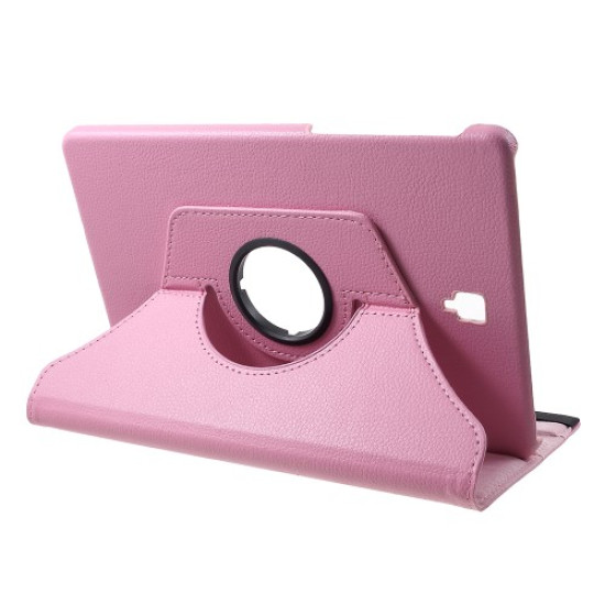 Litchi Texture 360 Degree Rotary Stand Leather Cover Protector for Samsung Galaxy Tab S4 10.5 T830/T835 - Pink Samsung Cases Mobile Tablet