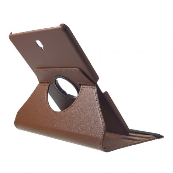 Litchi Grain 360 Degree Rotary Stand Flip Leather Protective Case for Samsung Galaxy Tab S4 10.5 T830/T835 - Brown Samsung Cases Mobile Tablet