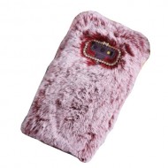 Μαλακή Γούνινη Θήκη Πλάτης με Στρας για Samsung Galaxy Note 9 N960 - Κόκκινο