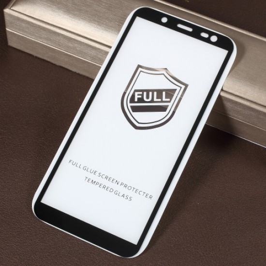 RURIHAI Σκληρυμένο Γυαλί (Tempered Glass) Προστασίας Οθόνης Πλήρης Κάλυψης για Samsung Galaxy J6 (2018) - Μαύρο Samsung Προστατευτικά οθόνης