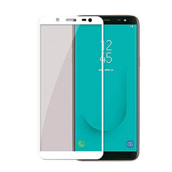 RURIHAI Σκληρυμένο Γυαλί (Tempered Glass) Προστασίας Οθόνης Πλήρης Κάλυψης για Samsung Galaxy J6 (2018) - Λευκό Samsung Προστατευτικά οθόνης