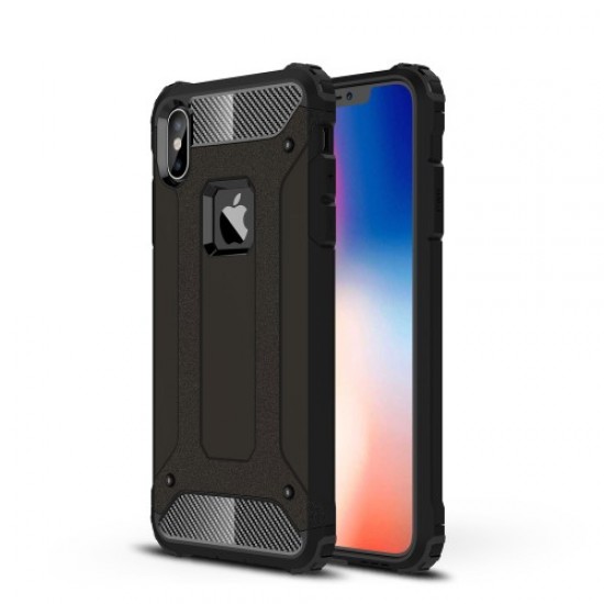 Armor Guard Plastic + TPU Hybrid Phone Case for iPhone XS Max 6.5 inch - Black Apple Cases Mobile