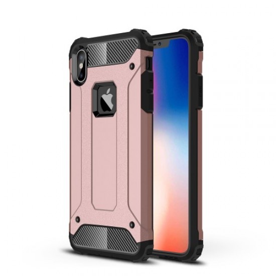 Armor Guard Plastic + TPU Hybrid Cell Phone Case for iPhone XS Max 6.5 inch - Rose Gold Apple Cases Mobile