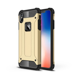 Armor Guard Plastic + TPU Combo Phone Case for iPhone XS Max 6.5 inch - Gold