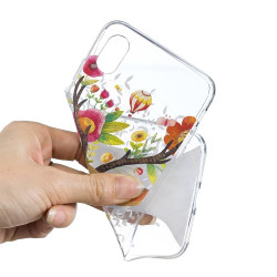 Pattern Printing IMD TPU Phone Shell for iPhone Xs Max 6.5-inch - Flowered Elk