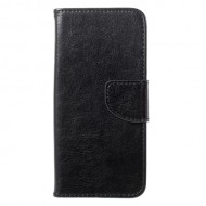 Crazy Horse Leather Wallet Case for Samsung Galaxy S8 Plus - Black