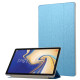 Silk Texture Tri-fold Leather Stand Smart Tablet Shell for Samsung Galaxy Tab S4 10.5 T830/T835 - Baby Blue Samsung Cases Mobile Tablet