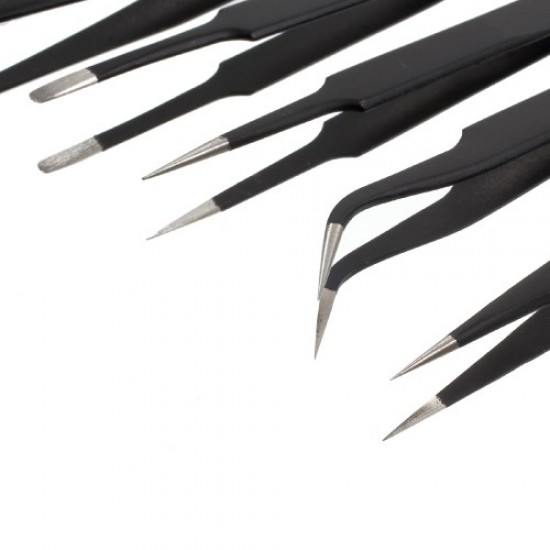 VETUS 7-in-1 High Strength Precision Stainless Steel Professional Tweezers Set Repair Tools