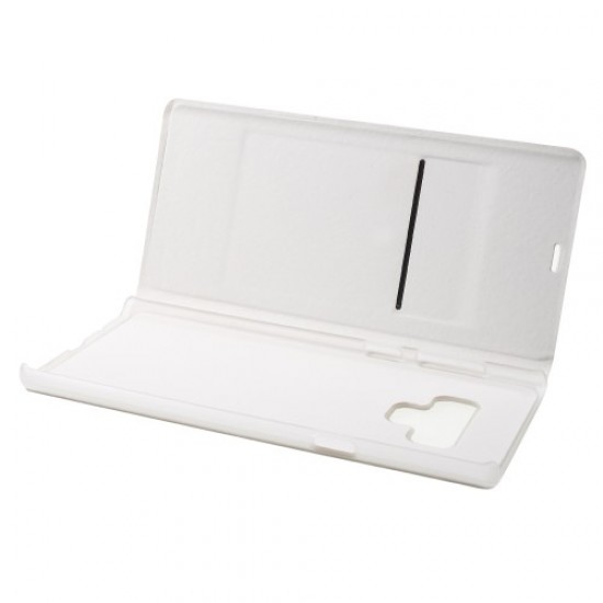 Solid Color Card Holder Leather Phone Shell for Samsung Galaxy Note 9 - White Samsung Cases Mobile