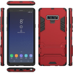 Cool Guard Kickstand Plastic + TPU Hybrid Mobile Case Cover for Samsung Galaxy Note 9 - Red