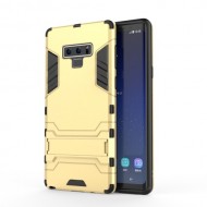 Cool Guard Plastic + TPU Hybrid Cellphone Case with Kickstand for Samsung Galaxy Note 9 - Gold