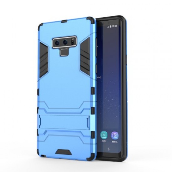 Cool Guard Plastic + TPU Combo Protective Phone Case with Kickstand for Samsung Galaxy Note 9 - Baby Blue Samsung Cases Mobile