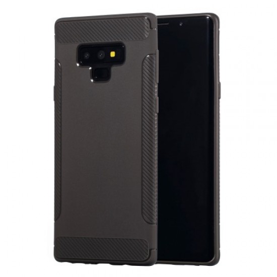 Θήκη Σιλικόνης TPU Carbon Fiber Brushed για Samsung Galaxy Note 9 N960 - Γκρι Samsung Θήκες Κινητών