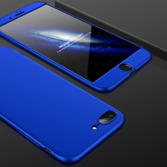 Detachable All-wrapped Matte Plastic Mobile Phone Shell for iPhone 8 Plus / 7 Plus - Blue Apple Cases Mobile