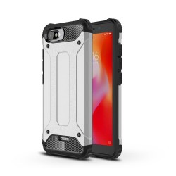 Tough Armor Υβριδική Θήκη Σιλικόνης TPU σε Συνδυαμό με Πλαστικό για Xiaomi Redmi 6A (Single 12MP Rear Camera) - Ασημί