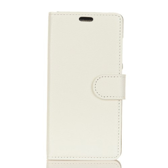 Litchi Texture Card Holder Leather Phone Case for Samsung Galaxy S9 Plus - White Samsung Cases Mobile