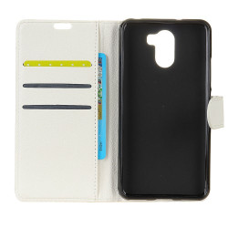 Litchi Texture Card Holder Leather Phone Case for Samsung Galaxy S9 Plus - White