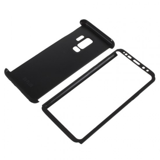 360 Degree Full Protection PC Mobile Case + Curved Tempered Glass Screen Protector for Samsung Galaxy S9+ G965 - Black Samsung Cases Mobile