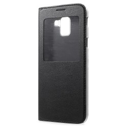 Δερμάτινη Θήκη Βιβλίο Smart Cover για Samsung Galaxy J6 (2018) - Μαύρο