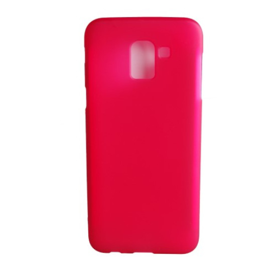 For Samsung Galaxy J6 (2018) Double-sided Matte TPU Flexible Casing Cover - Red Samsung Cases Mobile