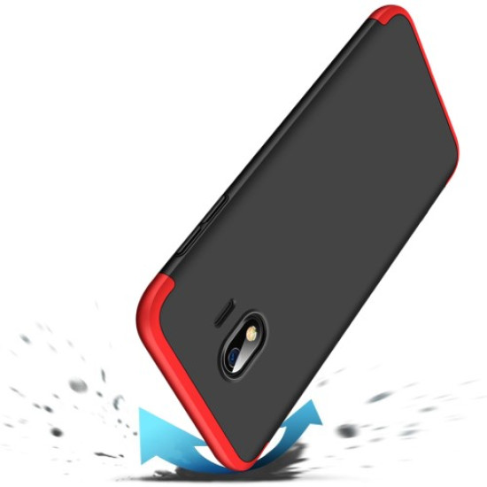 GKK Detachable 3-Piece Matte Hard PC Cover for Samsung Galaxy J4 (2018) - Red / Black Samsung Cases Mobile
