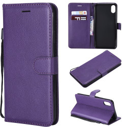 Δερμάτινη Θήκη Πορτοφόλι με Βάση Στήριξης για iPhone XS Max 6.5 ίντσες - Μωβ