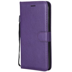 Δερμάτινη Θήκη Πορτοφόλι με Βάση Στήριξης για iPhone XS Max 6.5 ίντσες - Μωβ