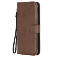 For iPhone 9 6.1 inch Wallet Leather Mobile Folio Cover with Stand - Brown