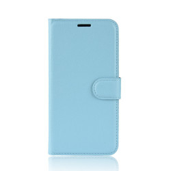 Litchi Skin Wallet Leather Magnetic Case for Samsung Galaxy J6 (2018) - Baby Blue