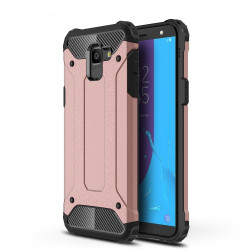 Armor Guard Plastic + TPU Hybrid Cell Phone Case for Samsung Galaxy J6 (2018) - Rose Gold