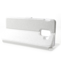 Θήκη Βιβλίο Smart Cover με Βάση Στήριξης (Όψη Μεταξιού) για Samsung Galaxy J6 (2018) - Λευκό