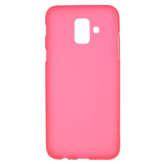 For Samsung Galaxy J6 (2018) Double-sided Frosted TPU Mobile Casing - Red Samsung Cases Mobile